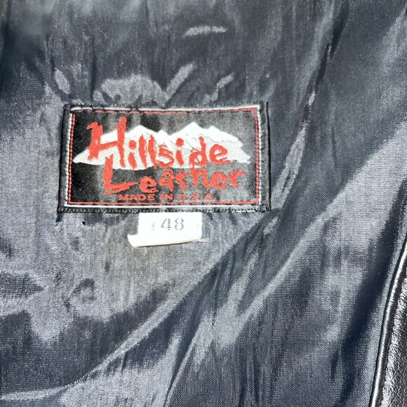 Hillside Leather vest 48 USA Made in USA Motorcycle Clothing - Picture 2 of 5